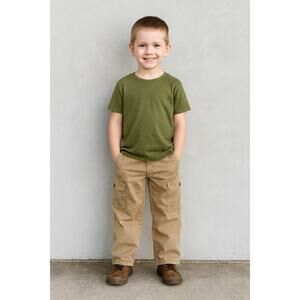 Gymboree Boys Size 4 Cargo Khaki Pants Straight Fit Cotton Casual